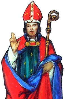Bishop Herman of Sarum, from a Diocesan Map in Salisbury Cathedral