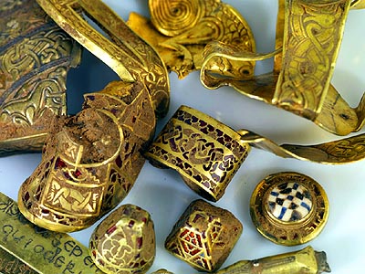 The Staffordshire Hoard: from the Portable Antiquities Fickr Page -  Birmingham Museum and Art Gallery, used under a Creative Commons Attribution Licence