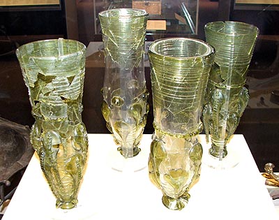 Green Glass Goblets from the Taplow Saxon Burial Mound